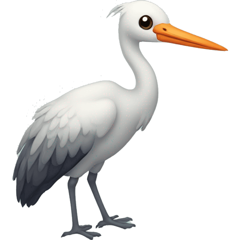 Cute crane bird emoji