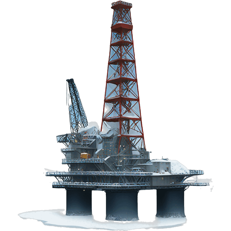 oil rig in snow emoji