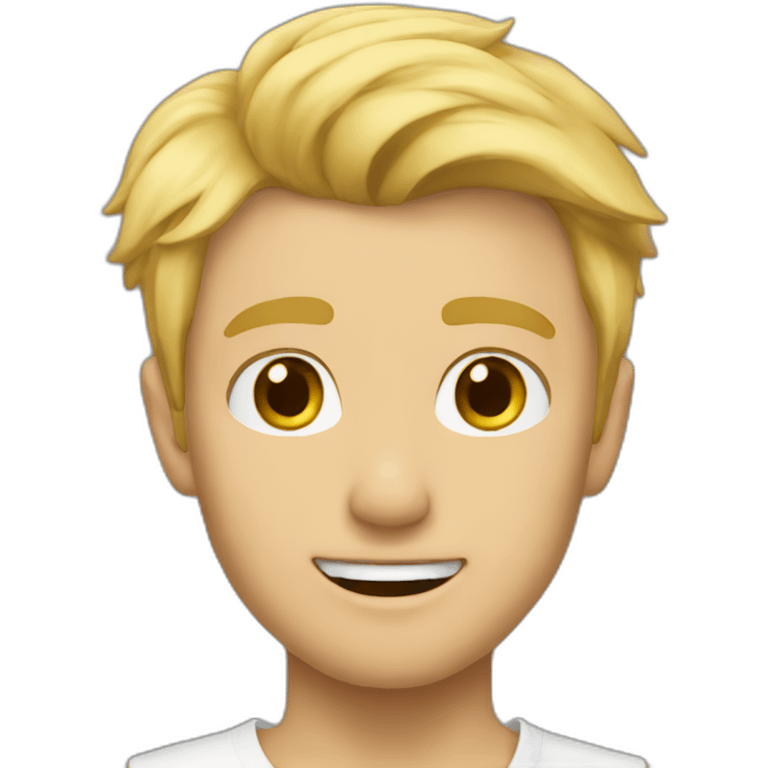 Handsome blondie boy emoji