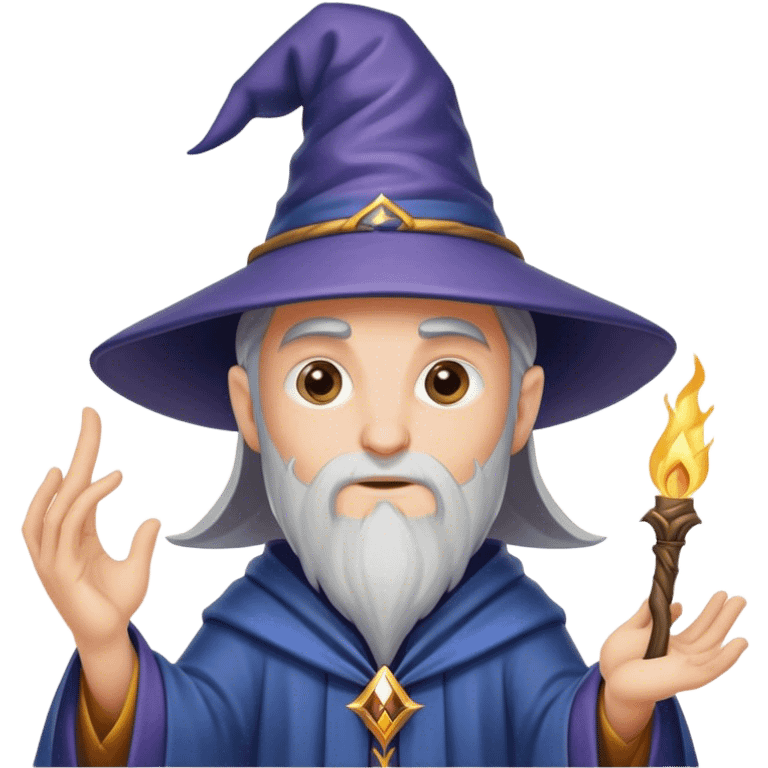 Wizard casting spells emoji