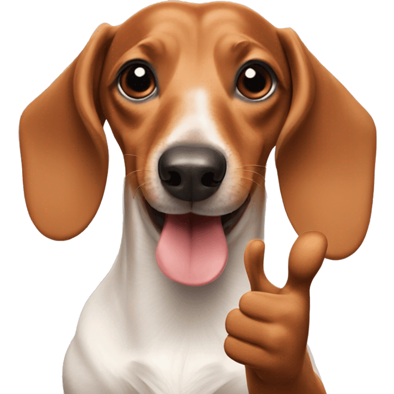 Dachshund thumbs up emoji