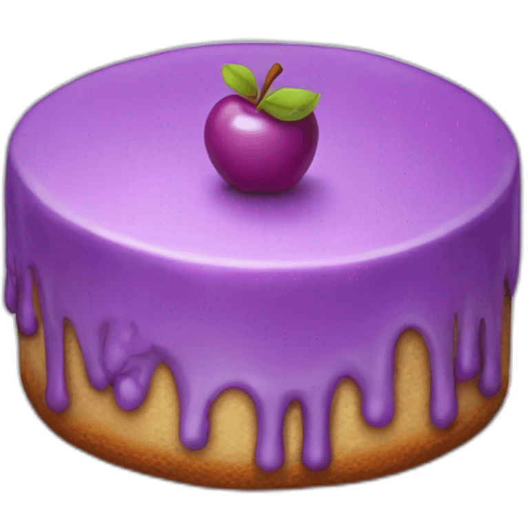 Apple cake purple with star emoji