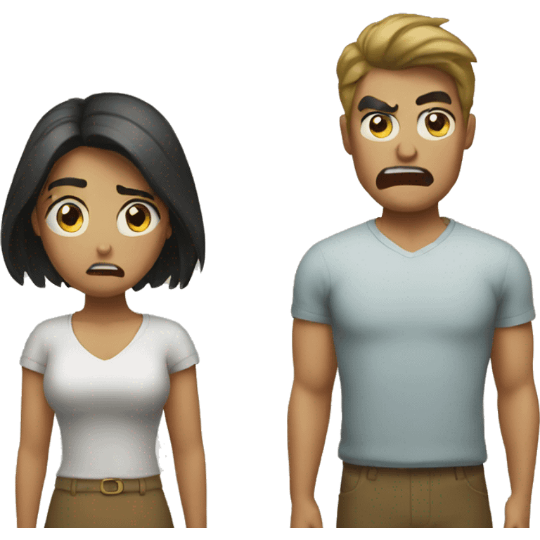 angry couple crying emoji