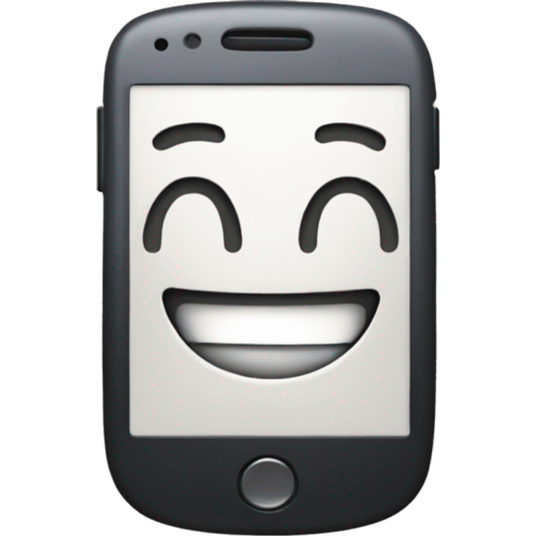 Cellphone smiling emoji