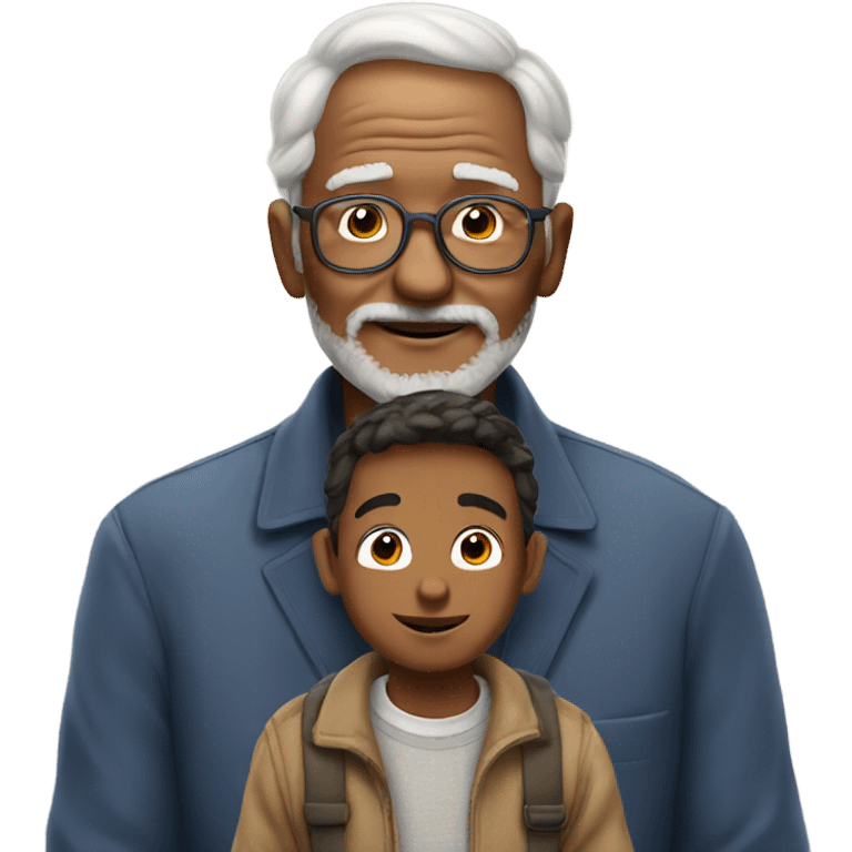  Grandpa with boy emoji