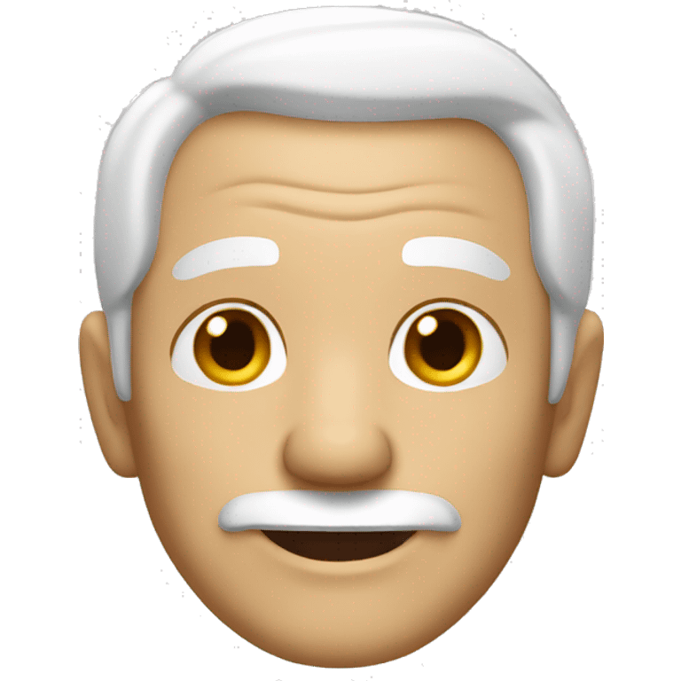 smiling old man with white hair emoji