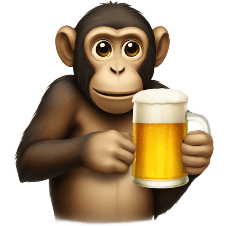 Monkey with beer  emoji