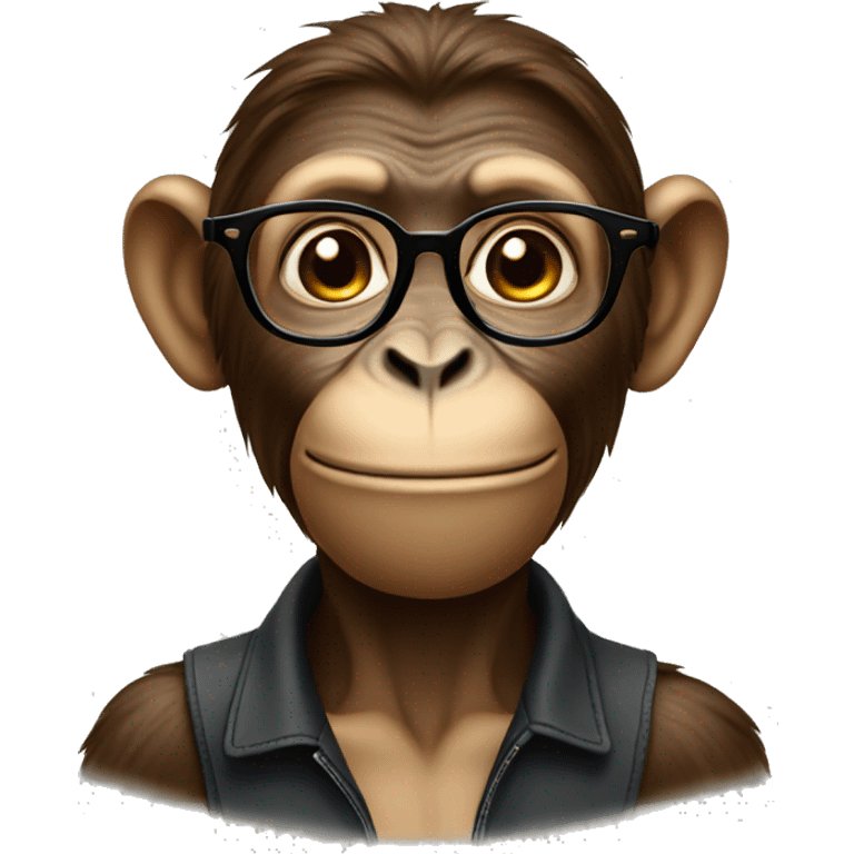 monkey with glasses emoji