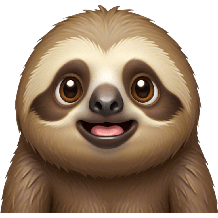 Cinematic Comical Sloth Portrait Emoji, Head tilted dramatically with an exaggeratedly shocked expression, featuring a slow, adorably sluggish form with wide, comically expressive eyes full of humorous disbelief, Simplified yet hilariously expressive features, highly detailed, glowing with a slightly sassy, lazy glow, high shine, dramatic yet playful, stylized with an air of quirky, unhurried attitude, soft glowing outline, capturing the essence of a meme-worthy sloth that looks ready to side-eye its way into viral fame! emoji