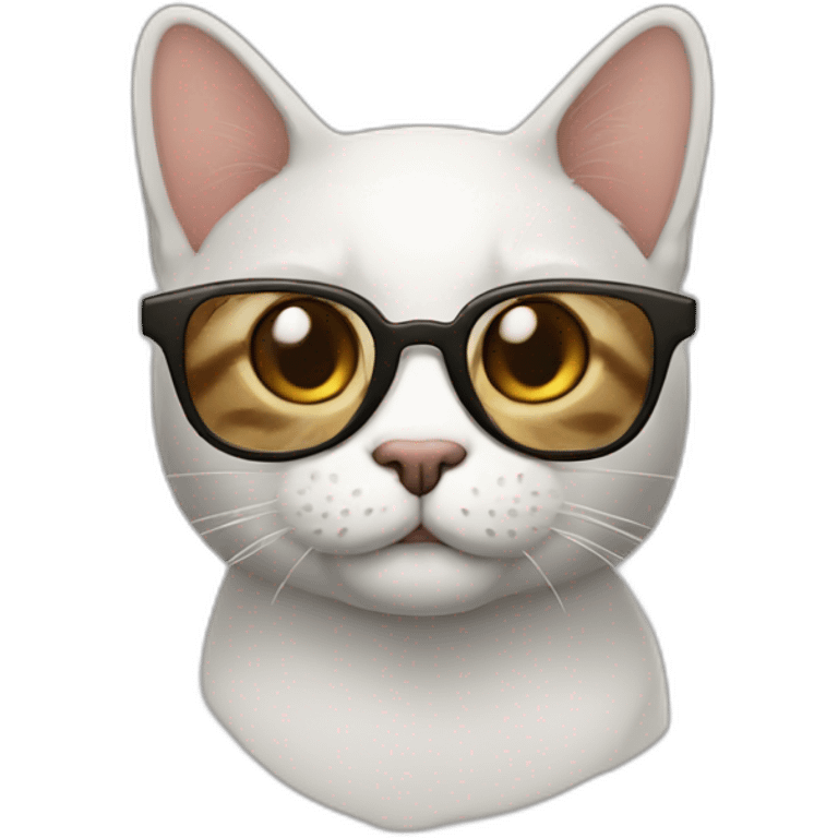 gato con lentes emoji