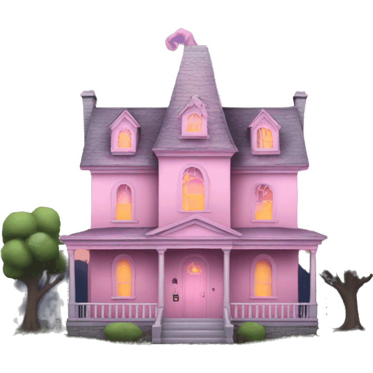 Light pink haunted house emoji