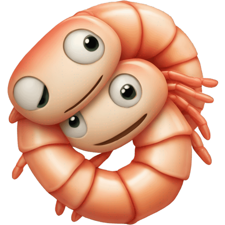 Shrimps hugging emoji