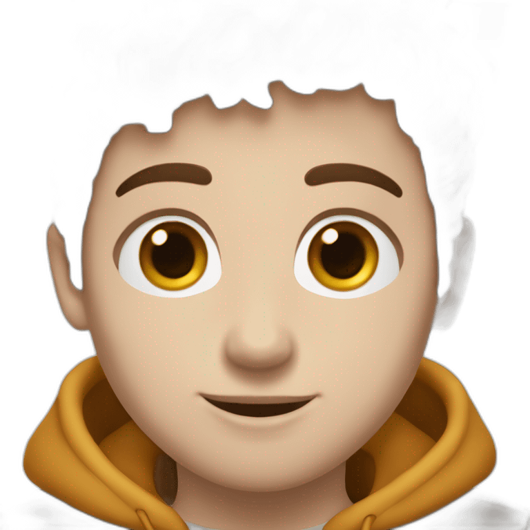 Garçon avec  brun  yeux marrons et cheveux courts emoji