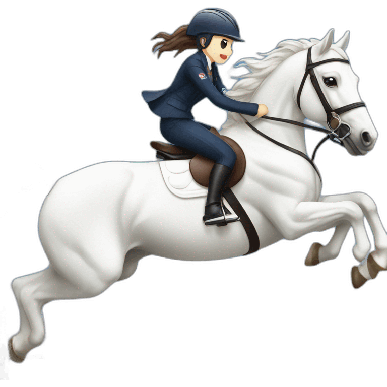 white-hourse-with-olympics-jumping-compelition-rider—japanese-girl emoji