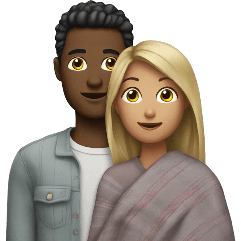 Couple under blanker emoji