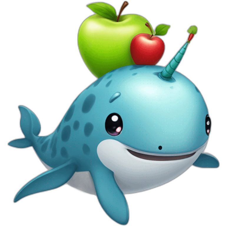  Narwhal with Apple  emoji