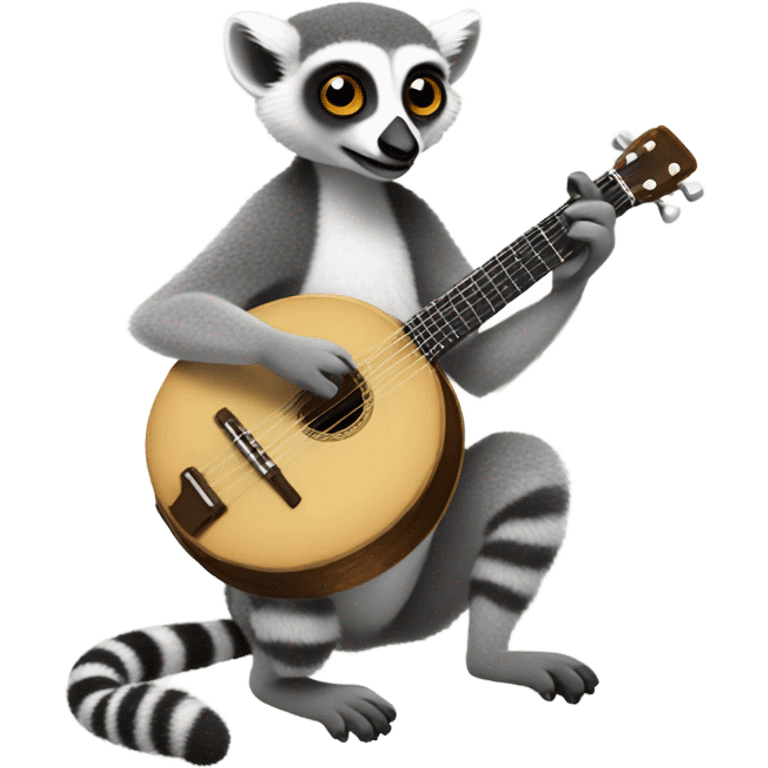 Lemur playing the banjo emoji