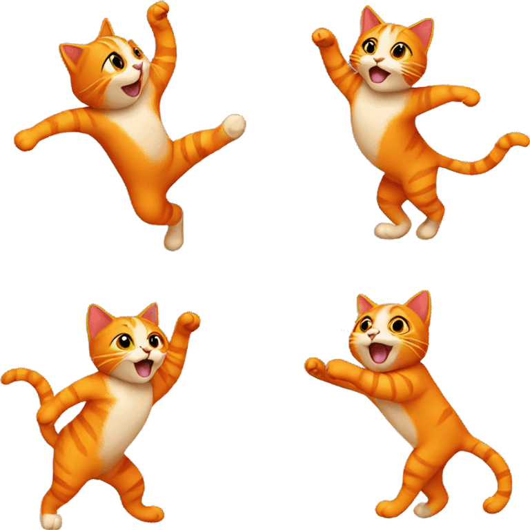 orange cat dancing emoji