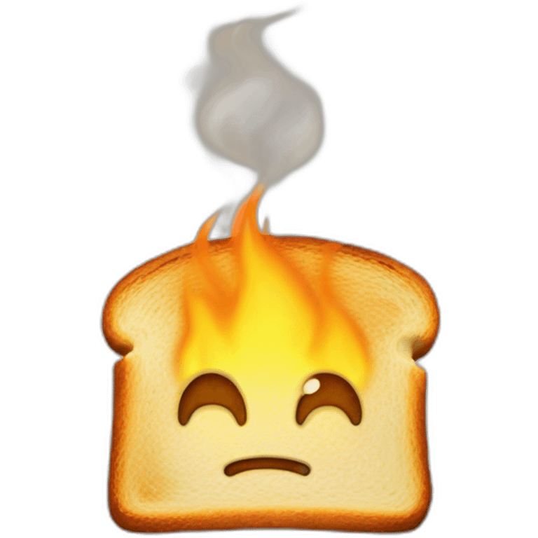 burning toast emoji