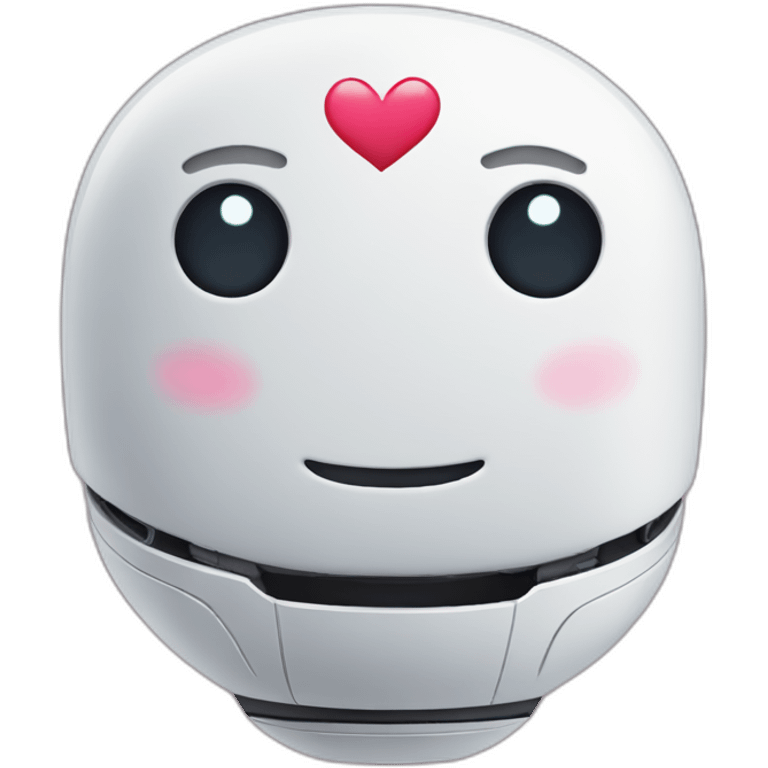 cute robot in love face only emoji