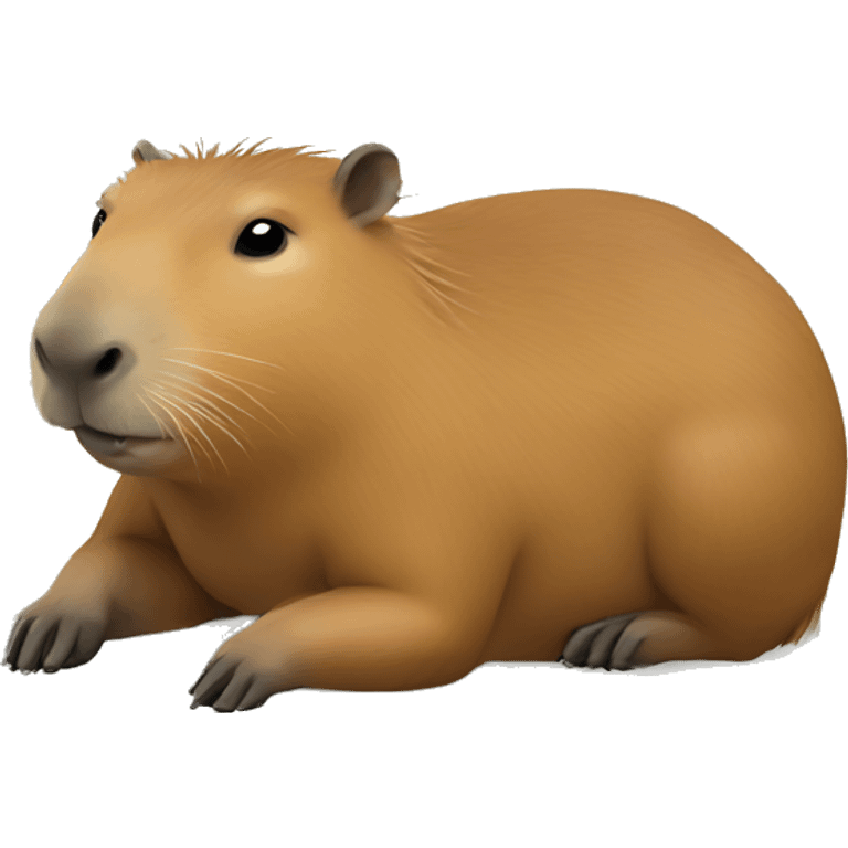 Capybara sitting on human emoji