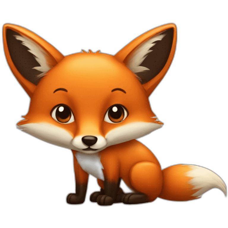 Fox and a beetle emoji