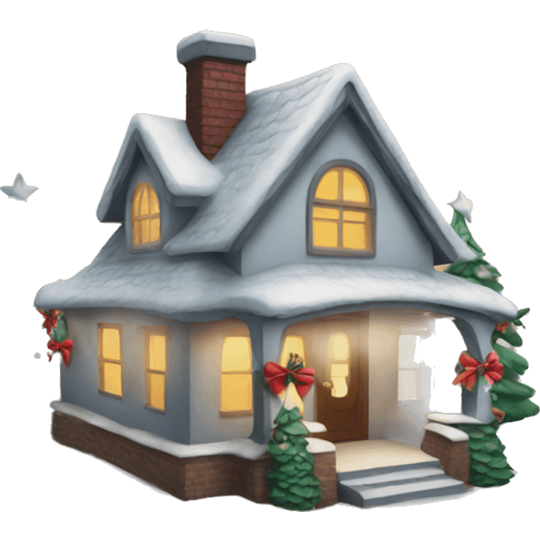 Christmas house emoji