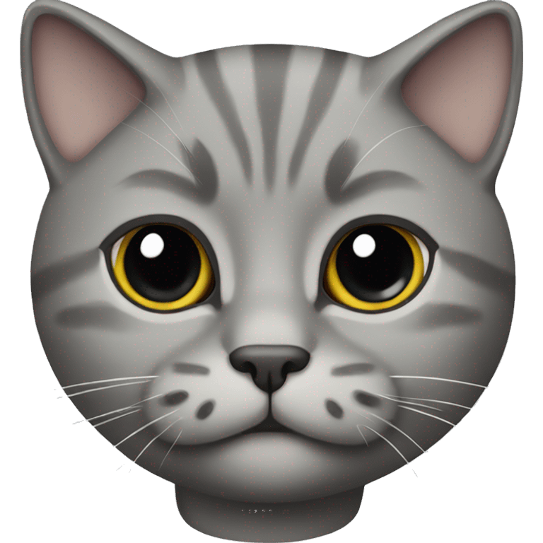 Gray Scottish cat emoji