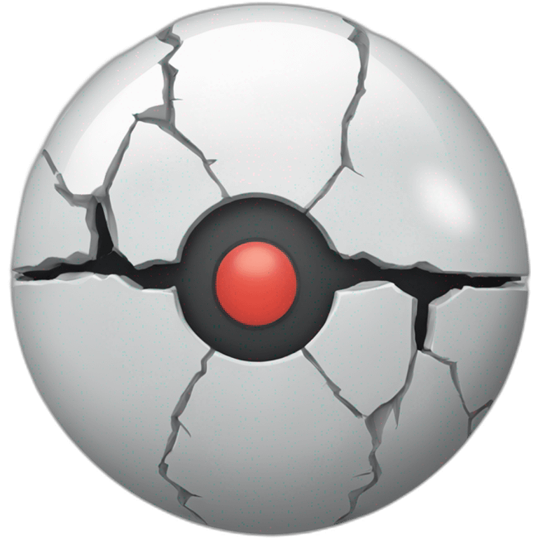 cracked pokeball emoji