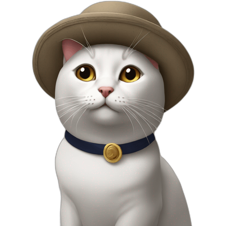 French cat with a berret hat in Paris  emoji