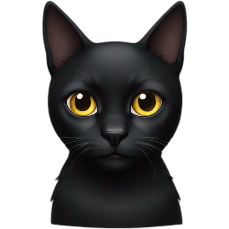 serious black cat emoji