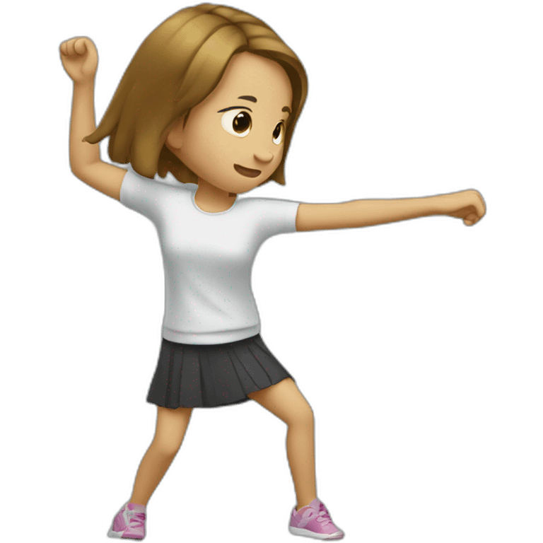 Fille qui fait un dab emoji