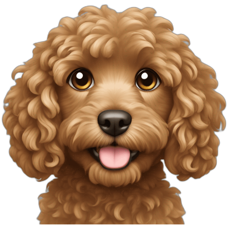 Curly Fur, Light brown, Cavapoo emoji