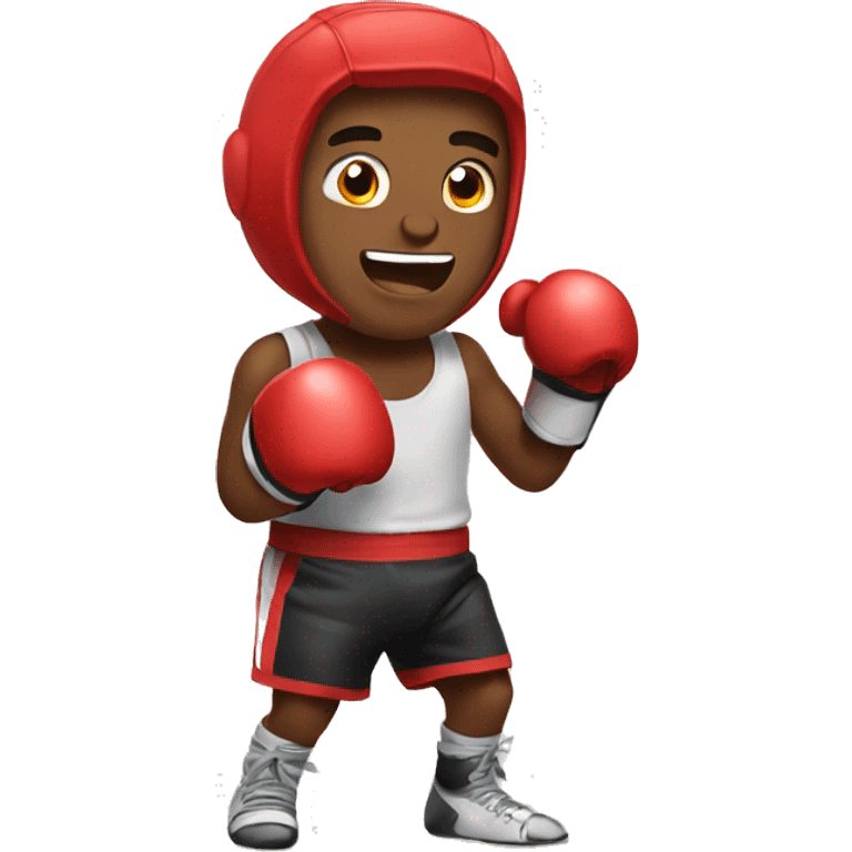 My boy winning a boxing match  emoji