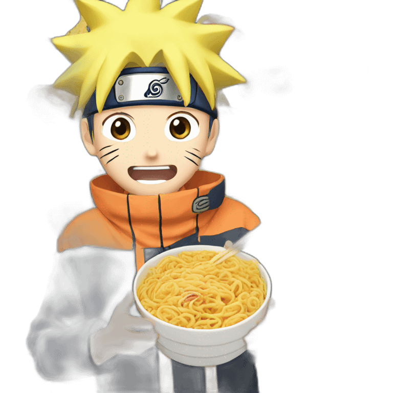 Naruto eating ramens emoji