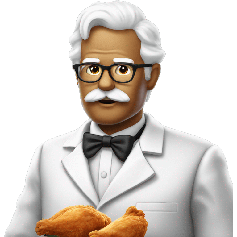 Colonel sanders eat chicken  emoji