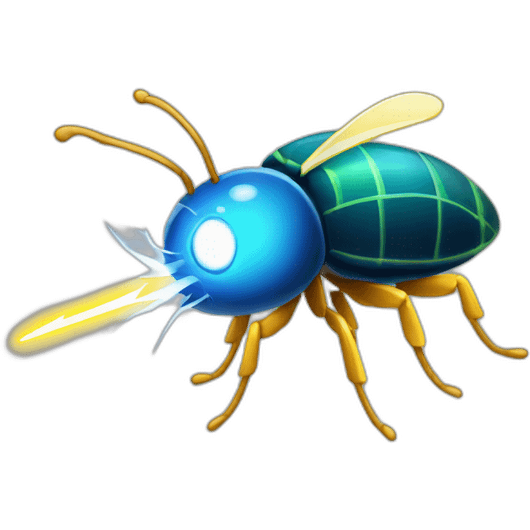 lightning bug with idea emoji