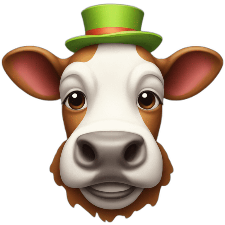 Cow clown emoji