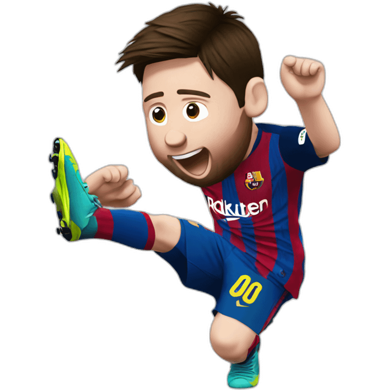 messi doing a dab emoji