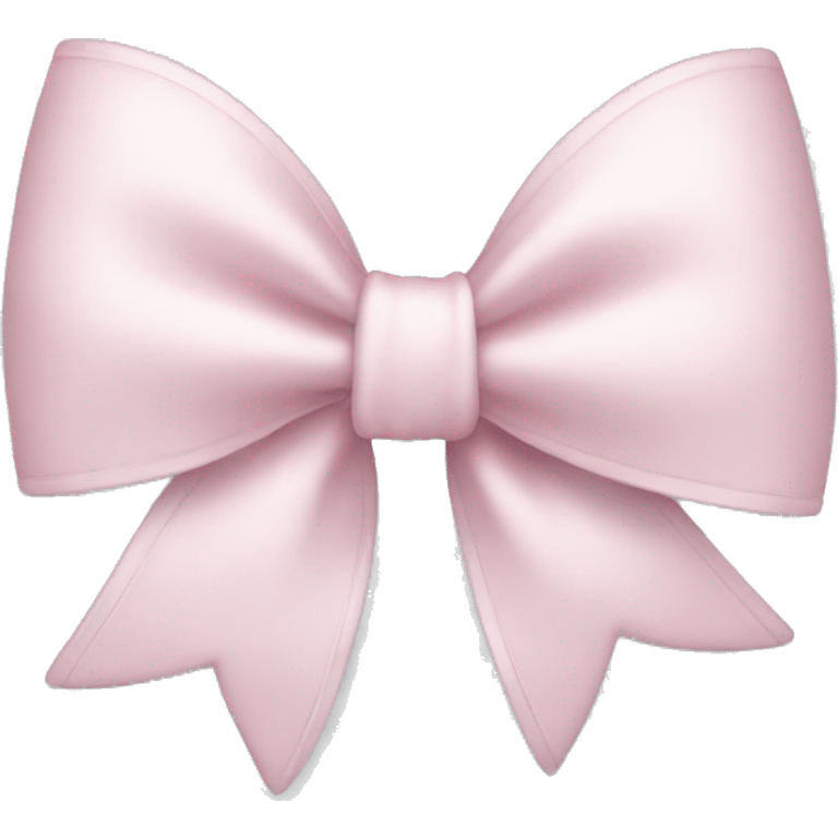 White bow wearing light pink bow emoji