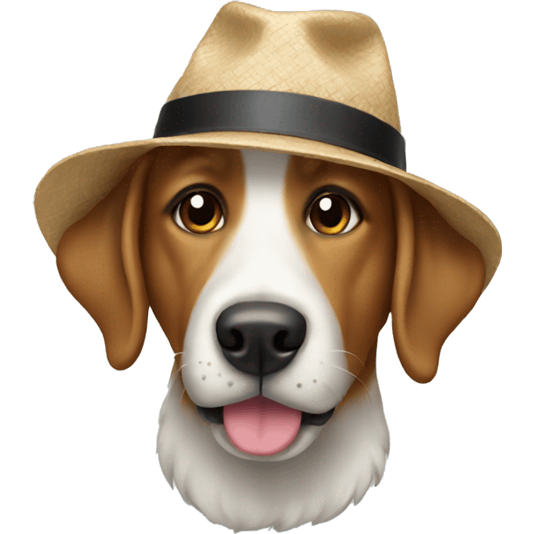 Dog with a hat emoji