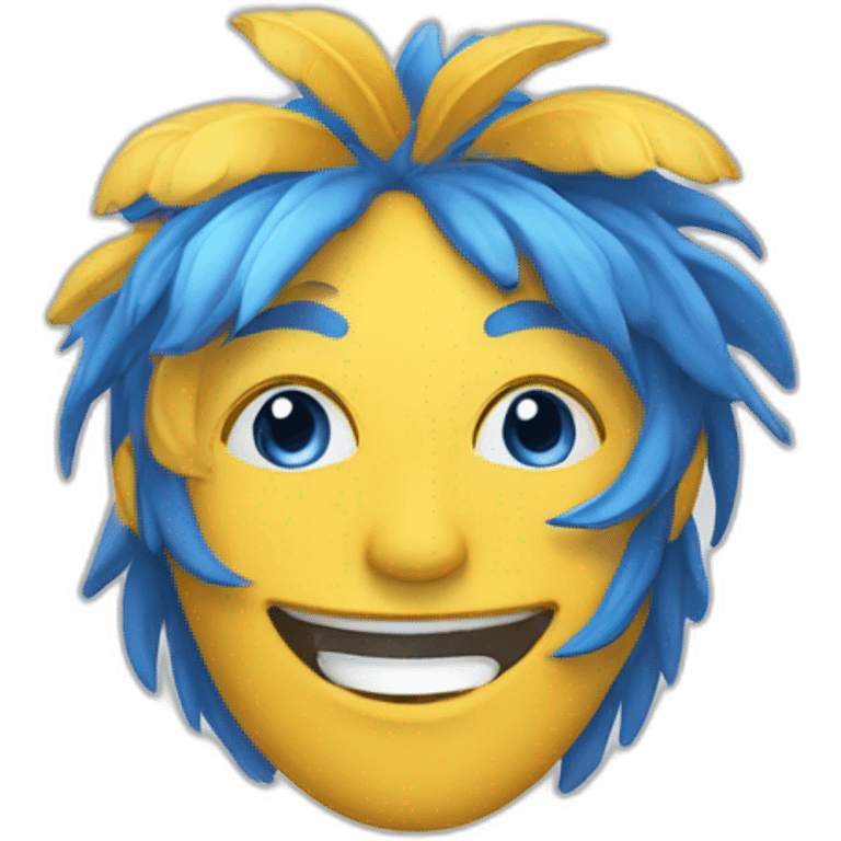 Clé de sol bleue claire emoji