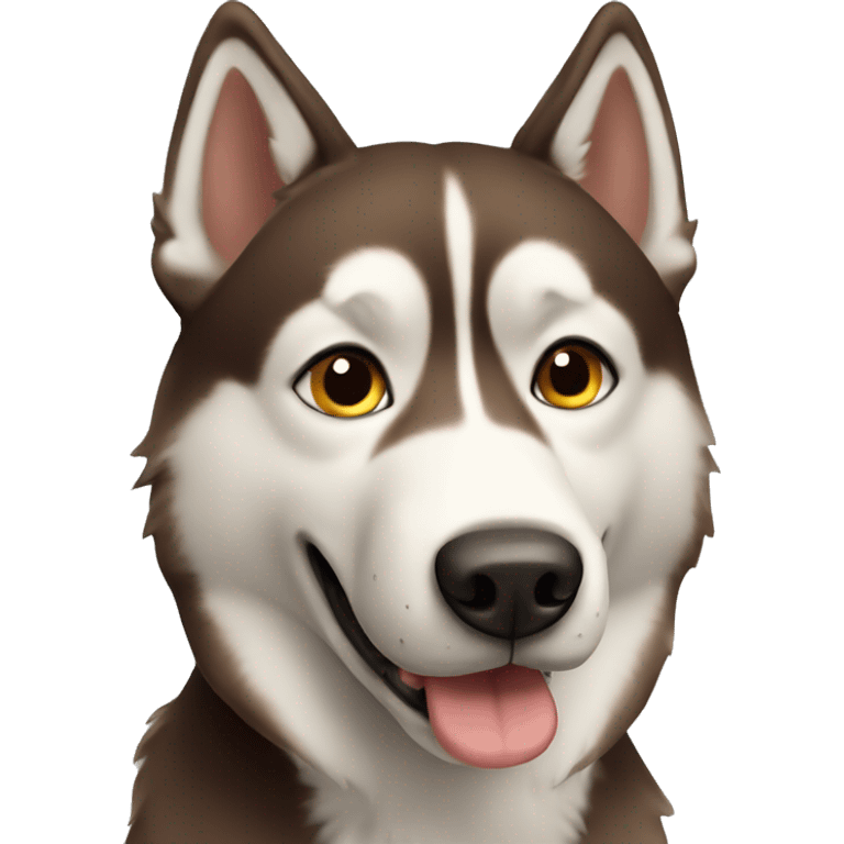 brown husky dog emoji