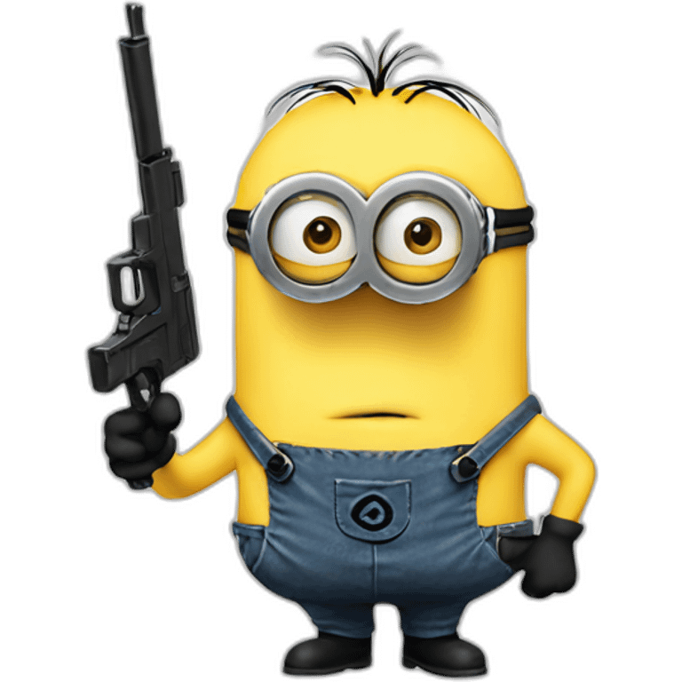 minion with gun emoji