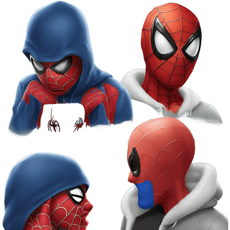 Spiderman kiss spiderman emoji