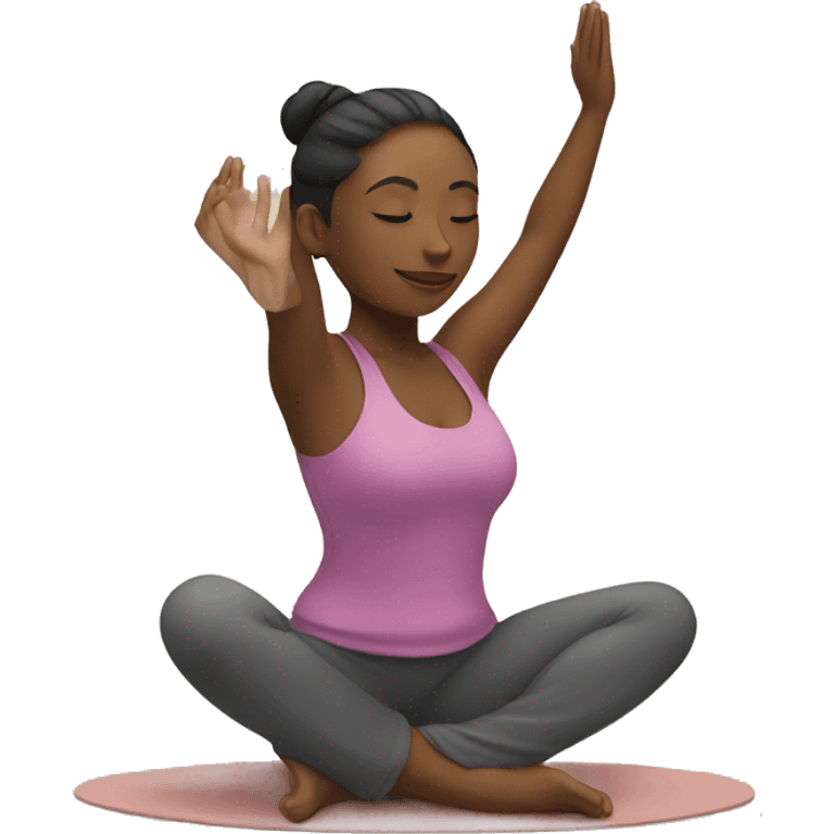 A WOMAN DOING YOGA  emoji