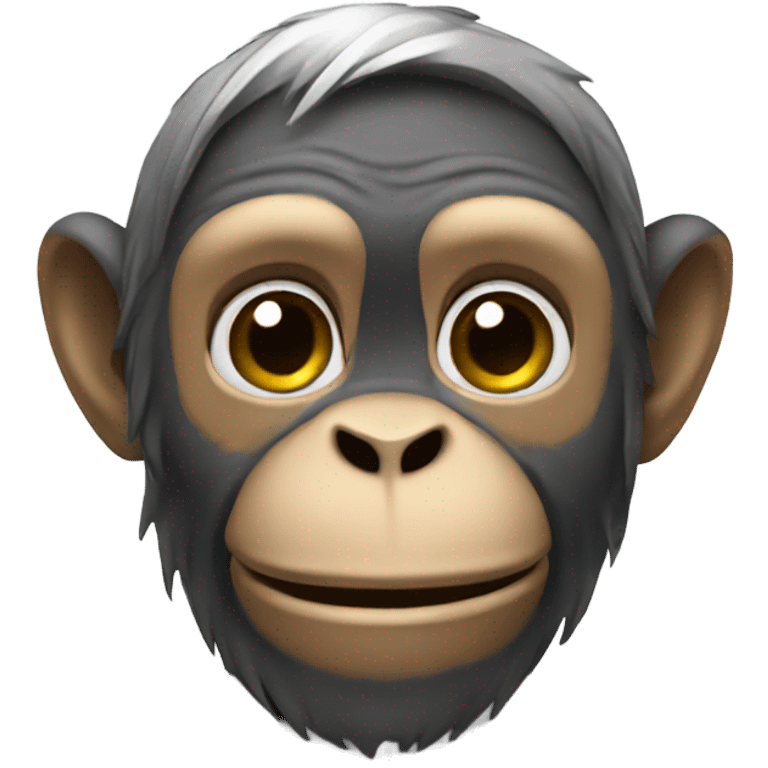 A chrome monkey emoji