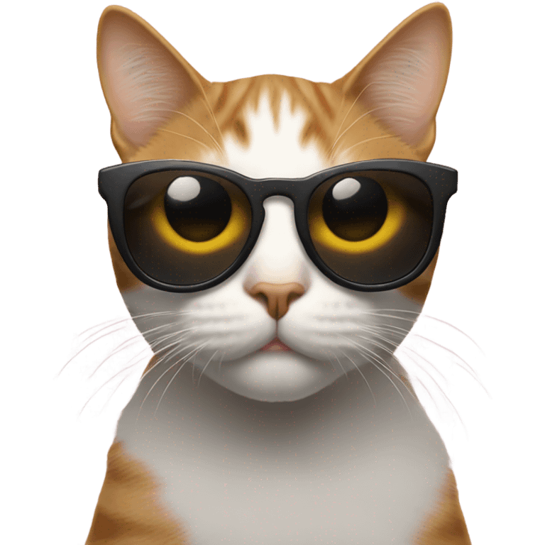 Cat looking over brim of sunglasses  emoji