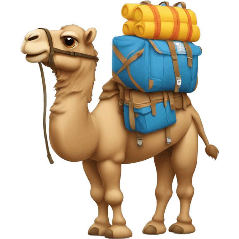 camel with a backpack emoji