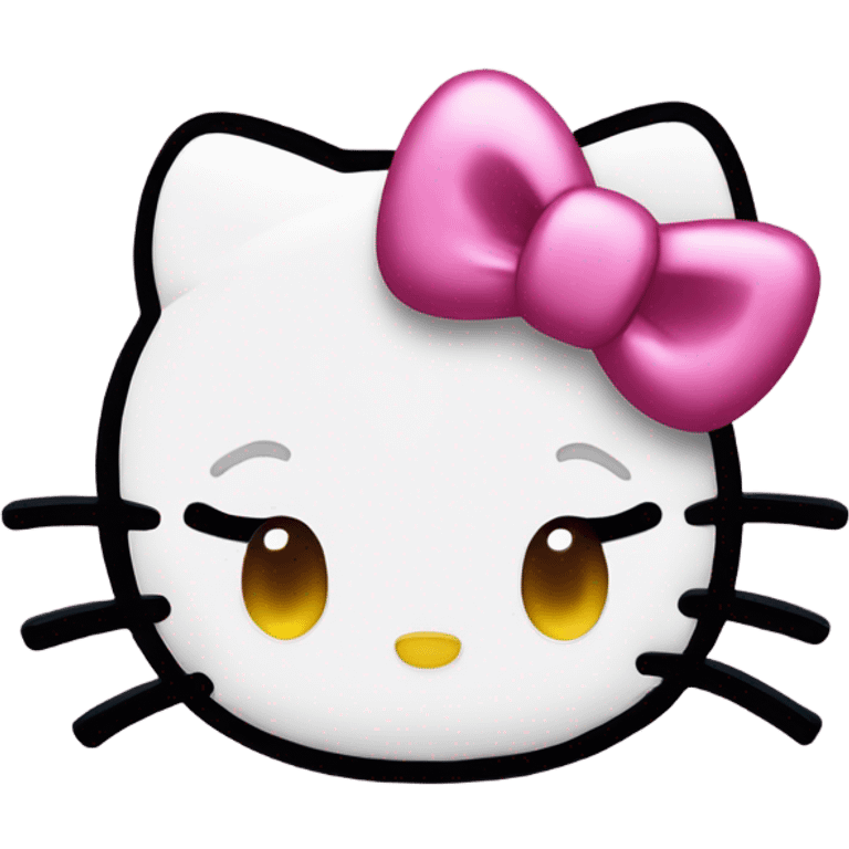 hello kitty in the shape of hello kitty and hello kitty emoji